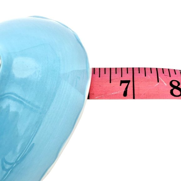 Happy Valentine's Day Set of 2 Heart Bowls  6.5 x 6 Blue White - Picture 5 of 6